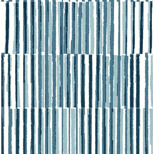 Manhattan Comfort Minneapolis Sabah Teal Stripe 33 ft L X 205 in W Wallpaper BR4014-26414 - main